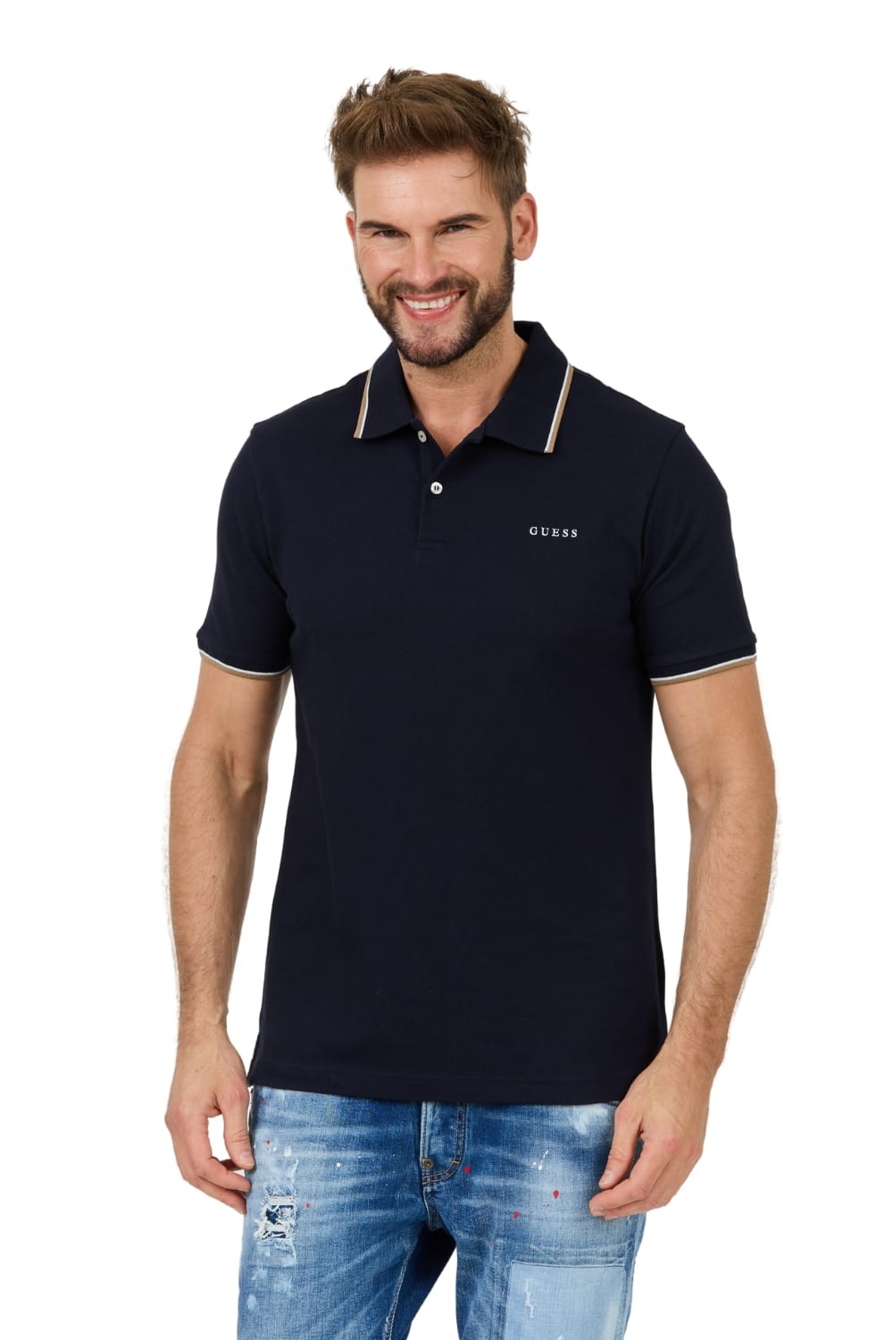 GUESS Navy blue Lyle polo