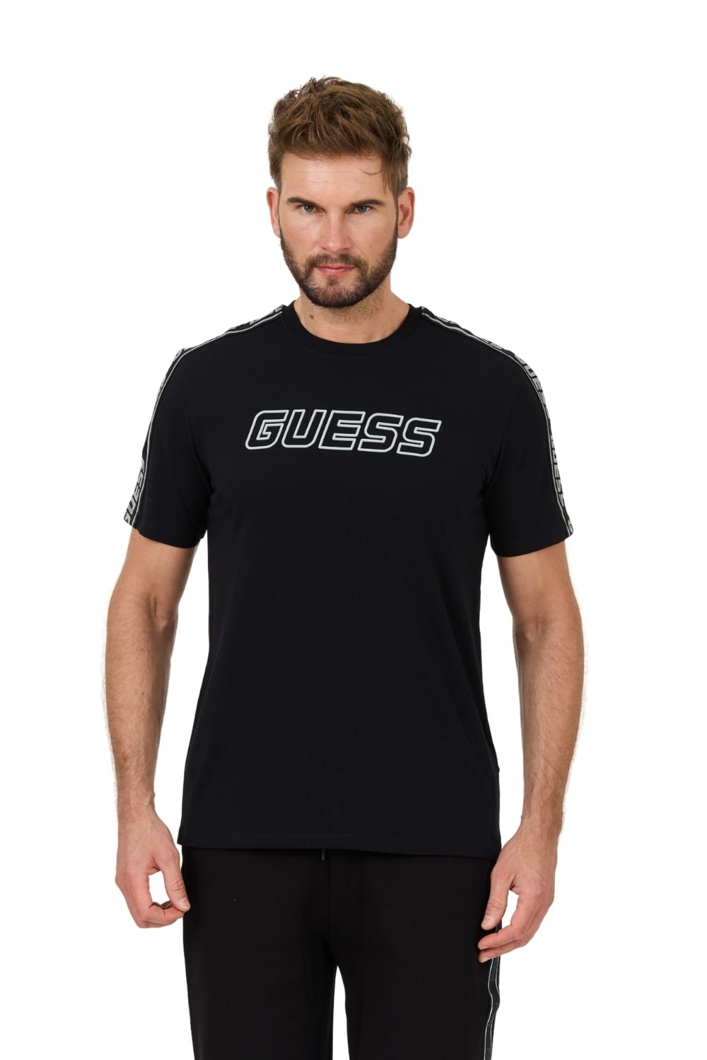 GUESS Czarny t-shirt Arlo Cn