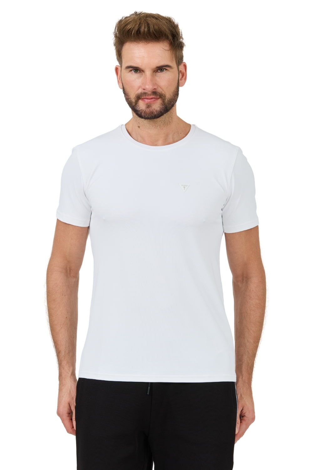 GUESS Biały t-shirt New Tech Str T