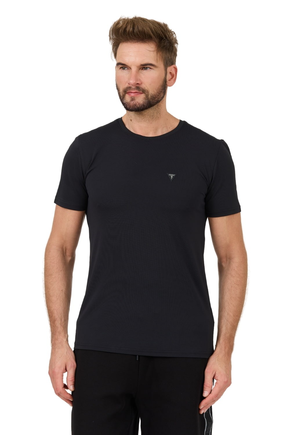 GUESS Чорна чоловіча футболка New Tech Str