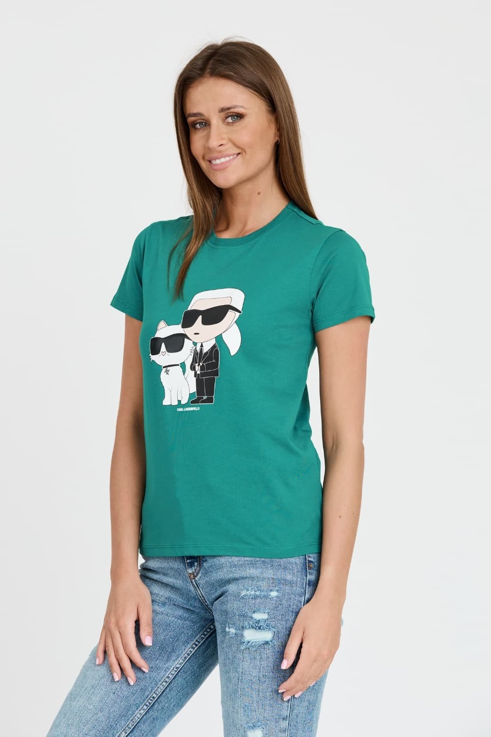 KARL LAGERFELD Turquoise Iconic 2.0 t-shirt