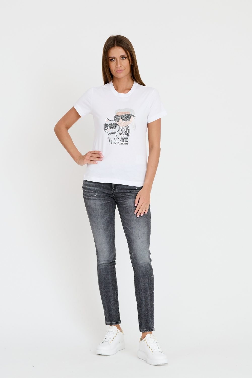 KARL LAGERFELD White Iconic 2.0 t-shirt