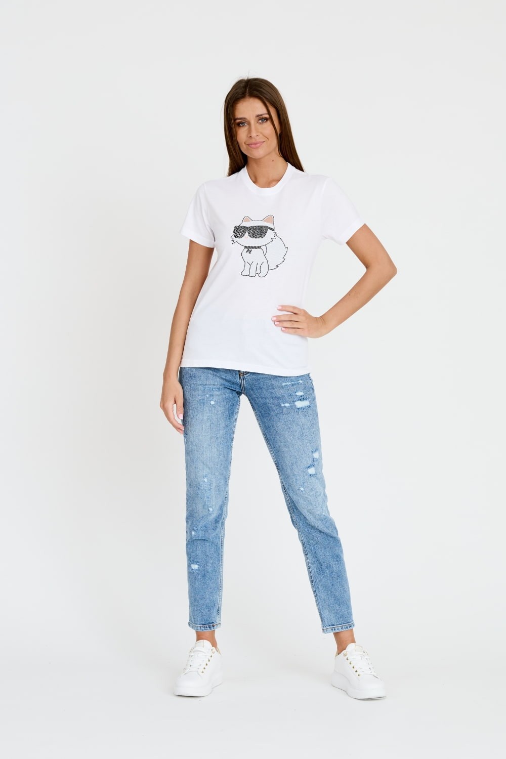 KARL LAGERFELD White Iconic 2.0 t-shirt