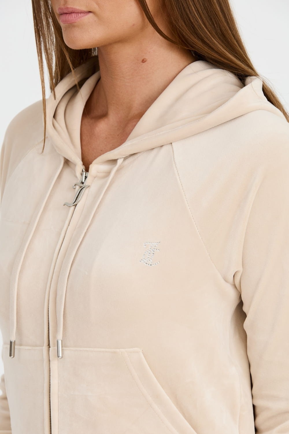 JUICY COUTURE Beżowa bluza Madison Hoodie