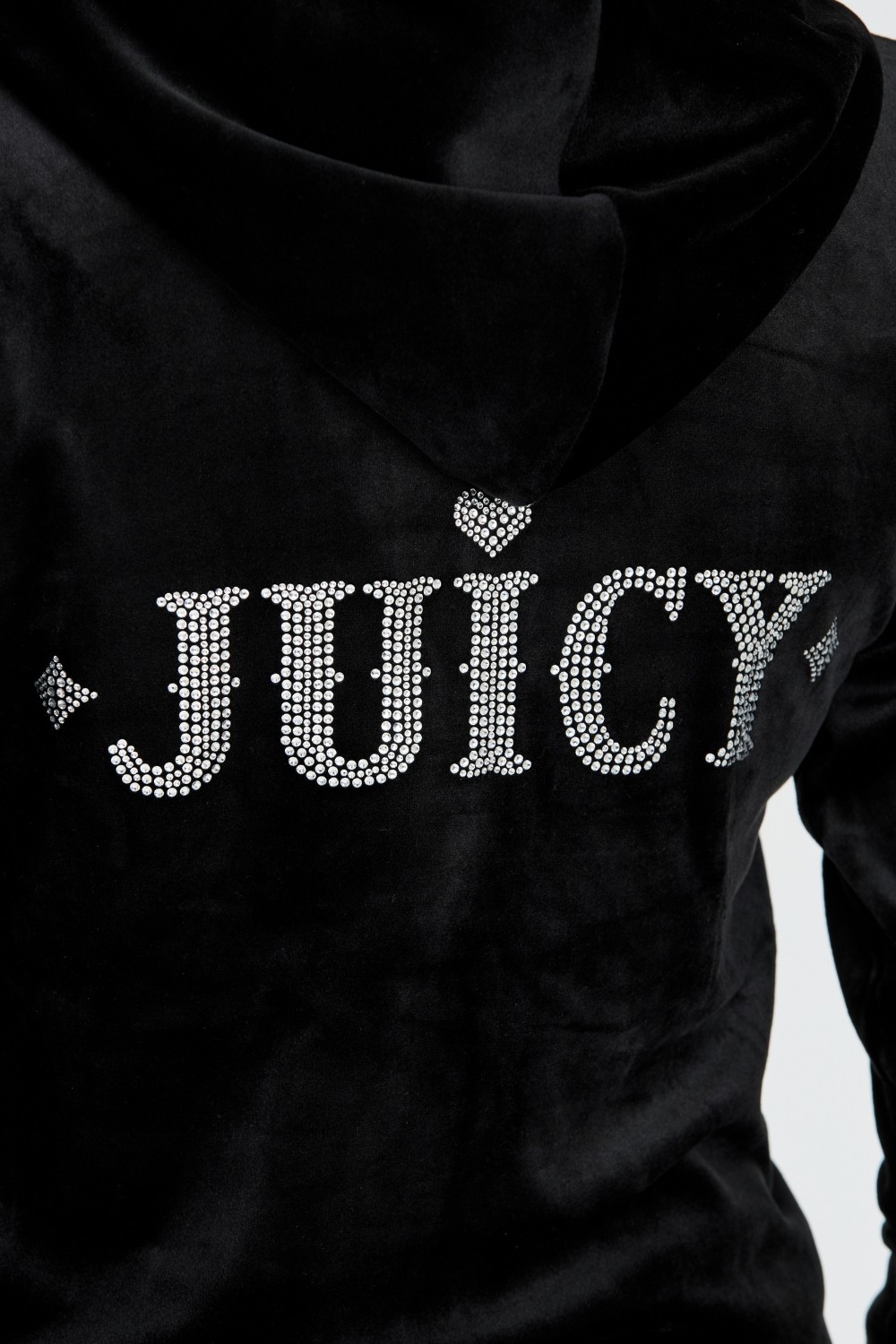 JUICY COUTURE Black sweatshirt with zirconia Rodeo Robertson