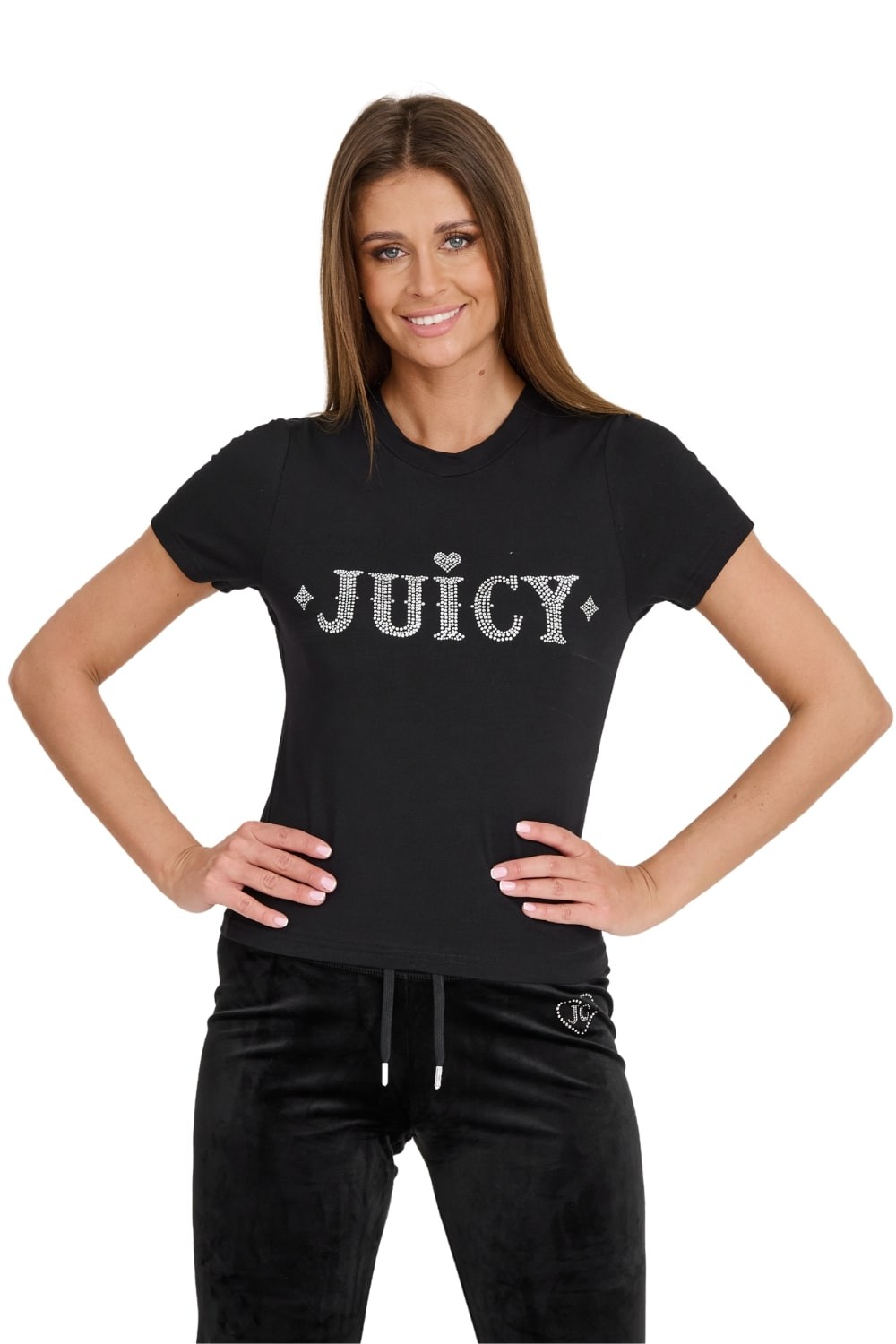 JUICY COUTURE Black Ryder Rodeo Fitted T-shirt