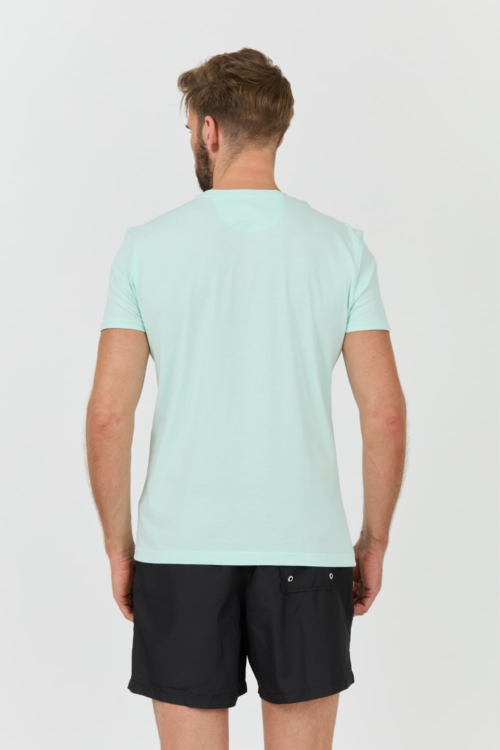 LA MARTINA Miętowy męski t-shirt Jersey