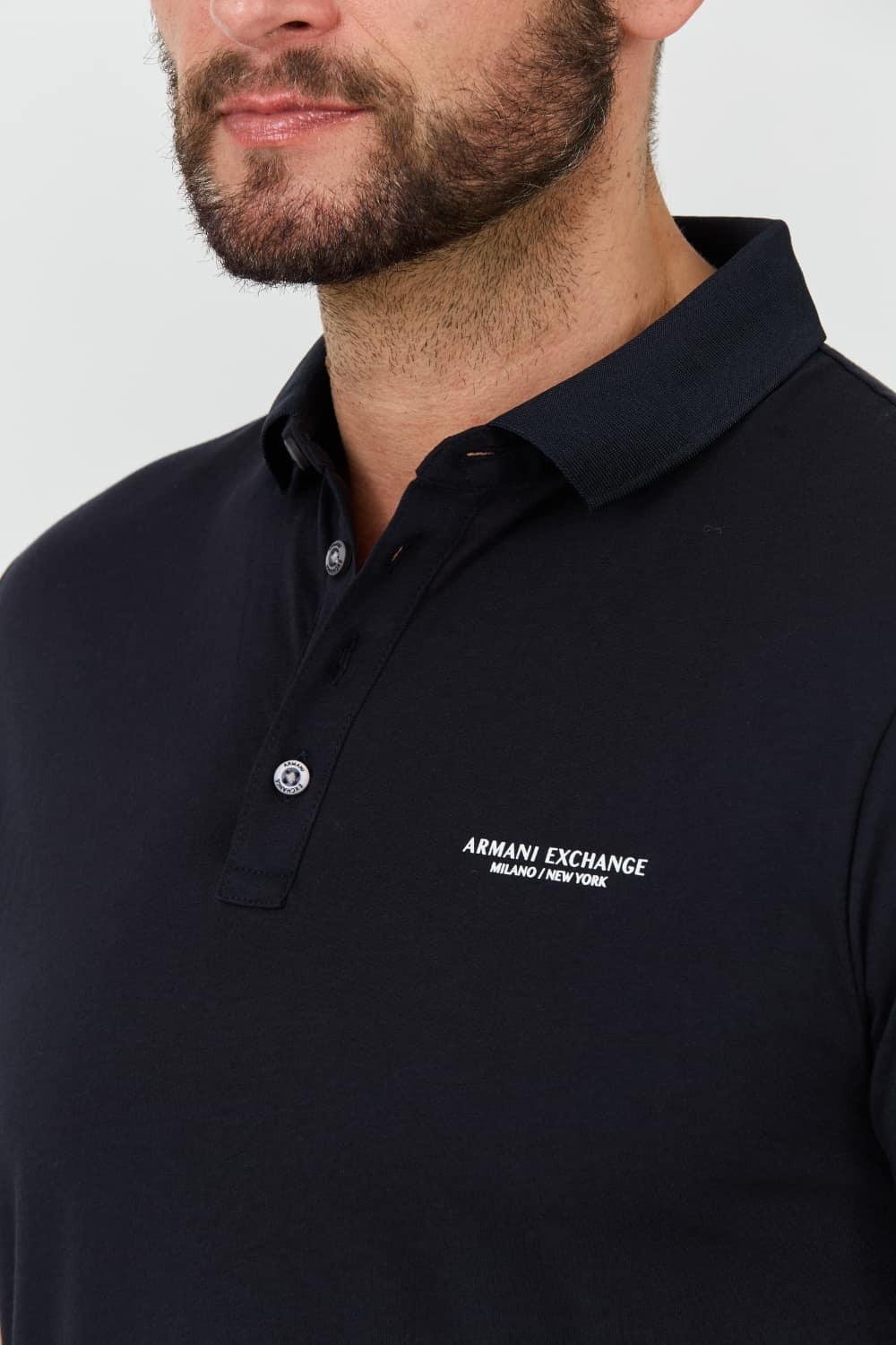 ARMANI EXCHANGE Granatowe polo