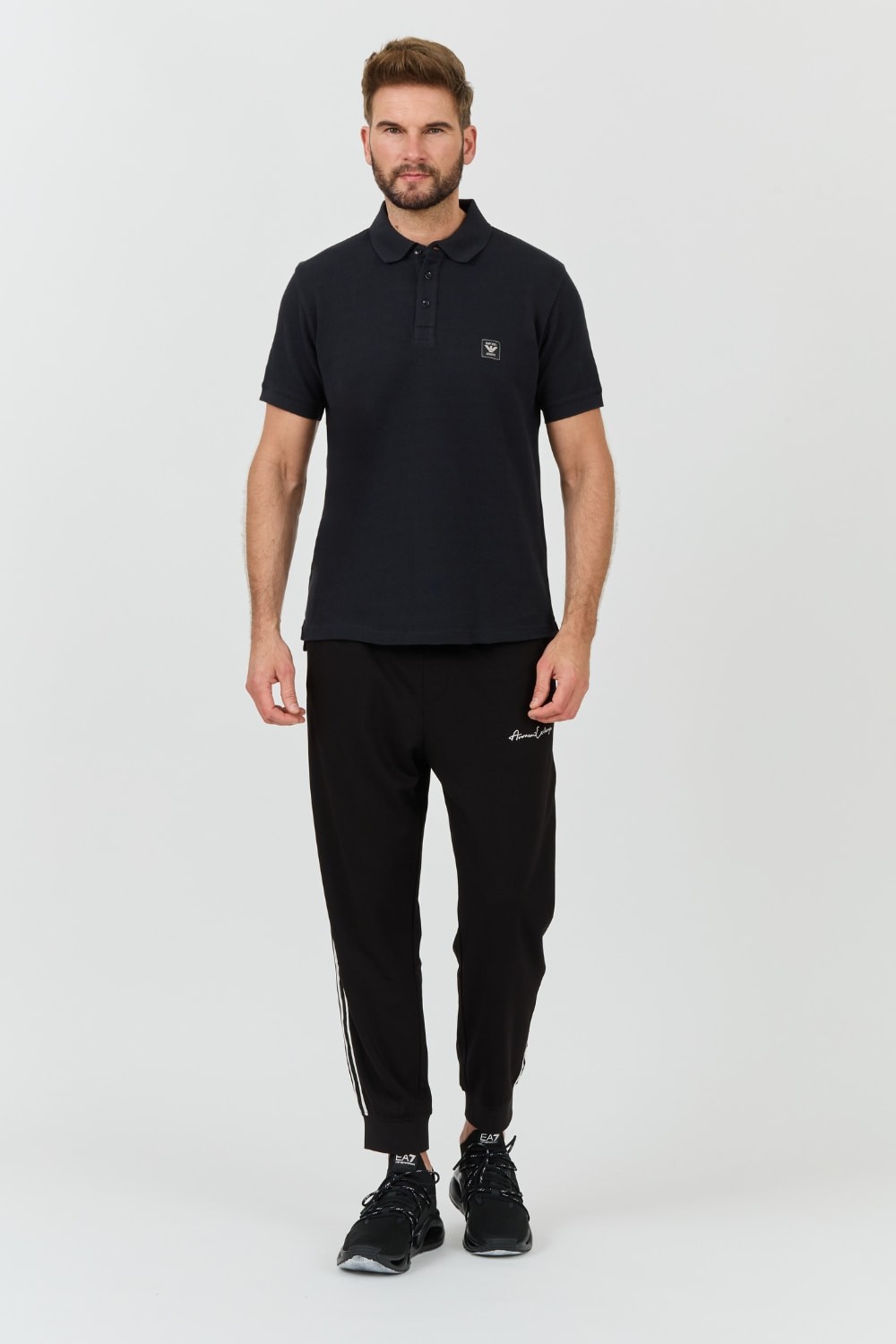 EMPORIO ARMANI Czarne polo