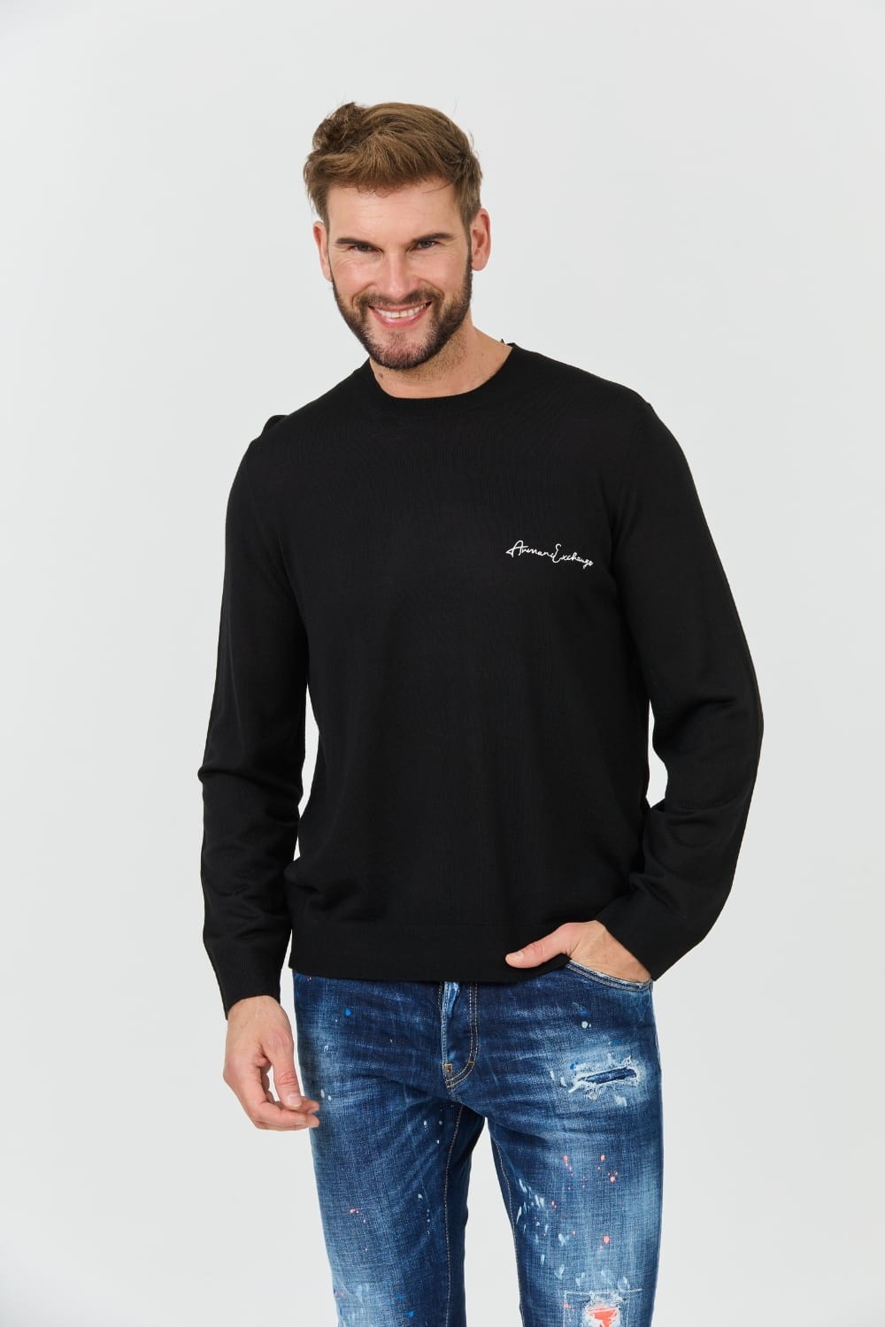 ARMANI EXCHANGE Black Jumpers Sweater