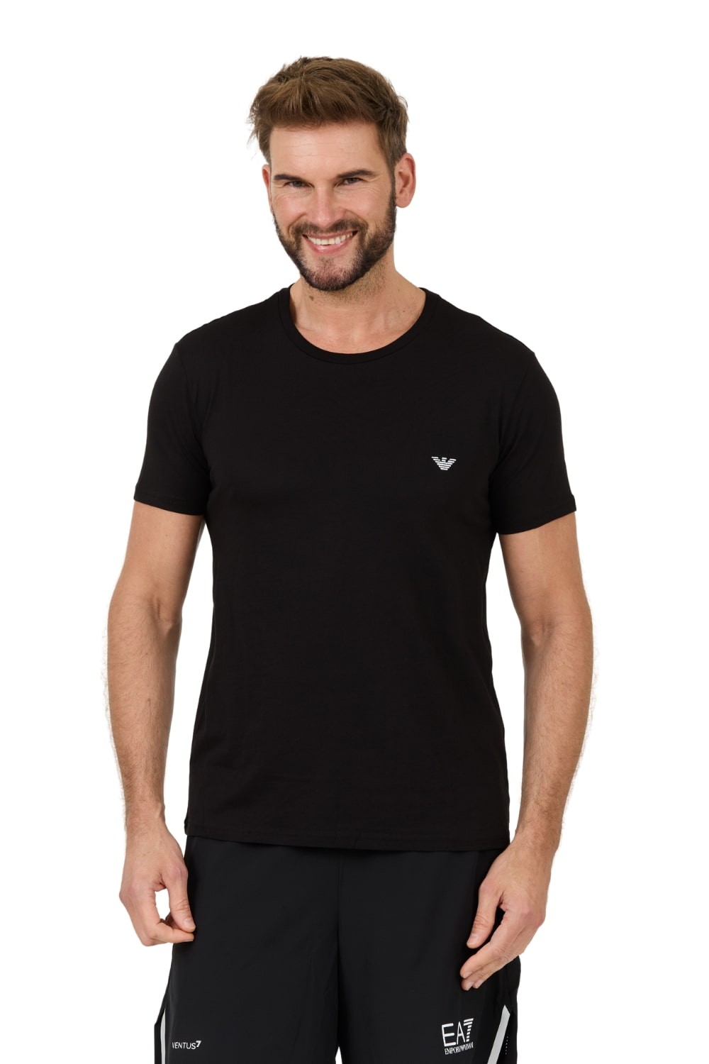 EMPORIO ARMANI Czarny t-shirt basique