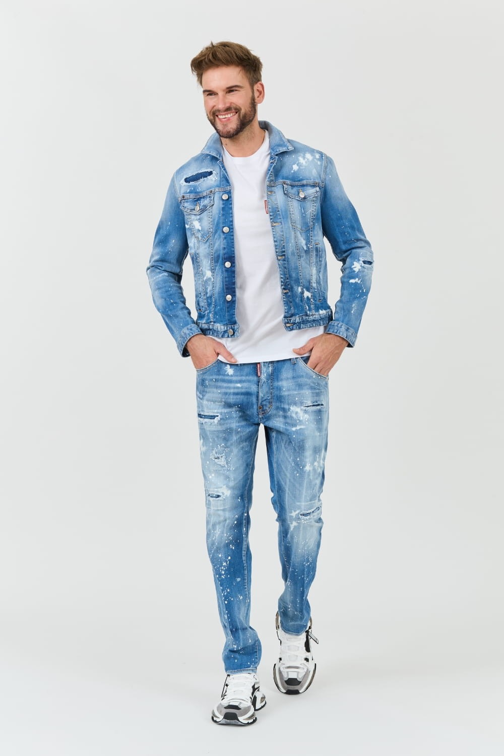 DSQUARED2 Błękitne męskie jeansy Cool Guy Jean