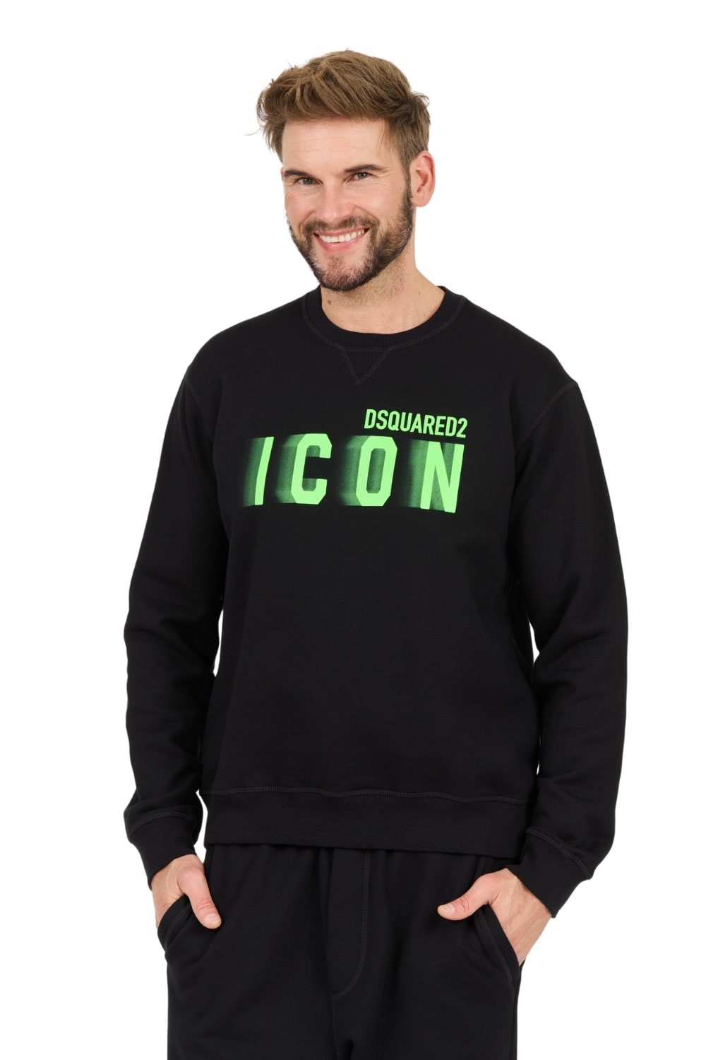 DSQUARED2 Black Icon Blur Cool Fit Crewneck Sweatshirt