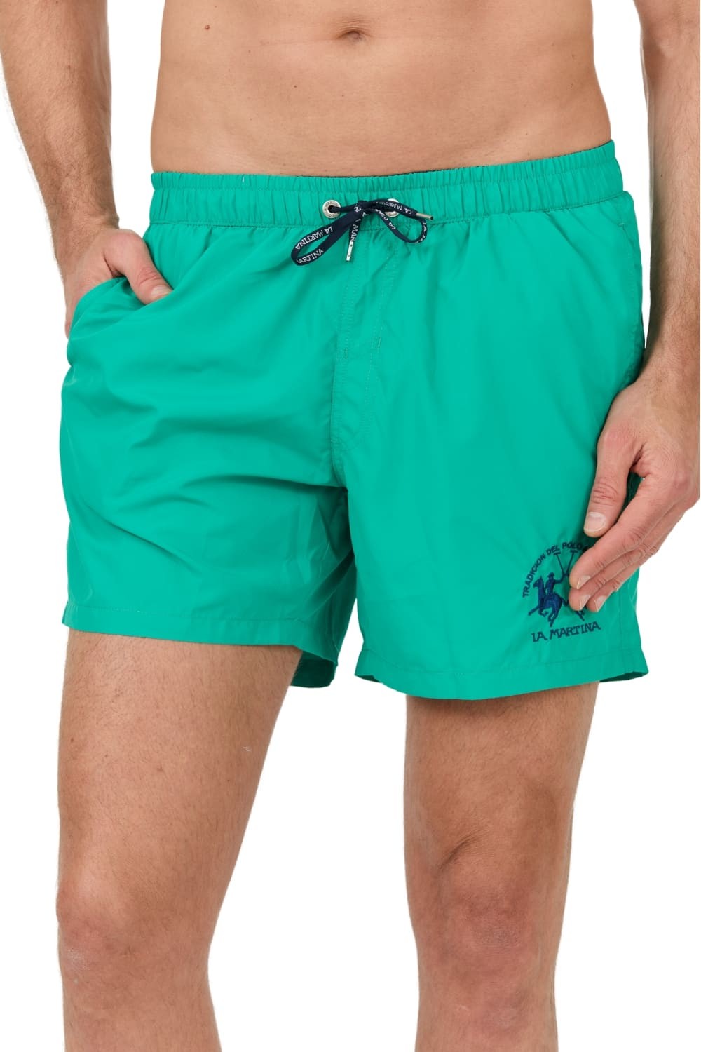 LA MARTINA Zielone męskie kąpielówki