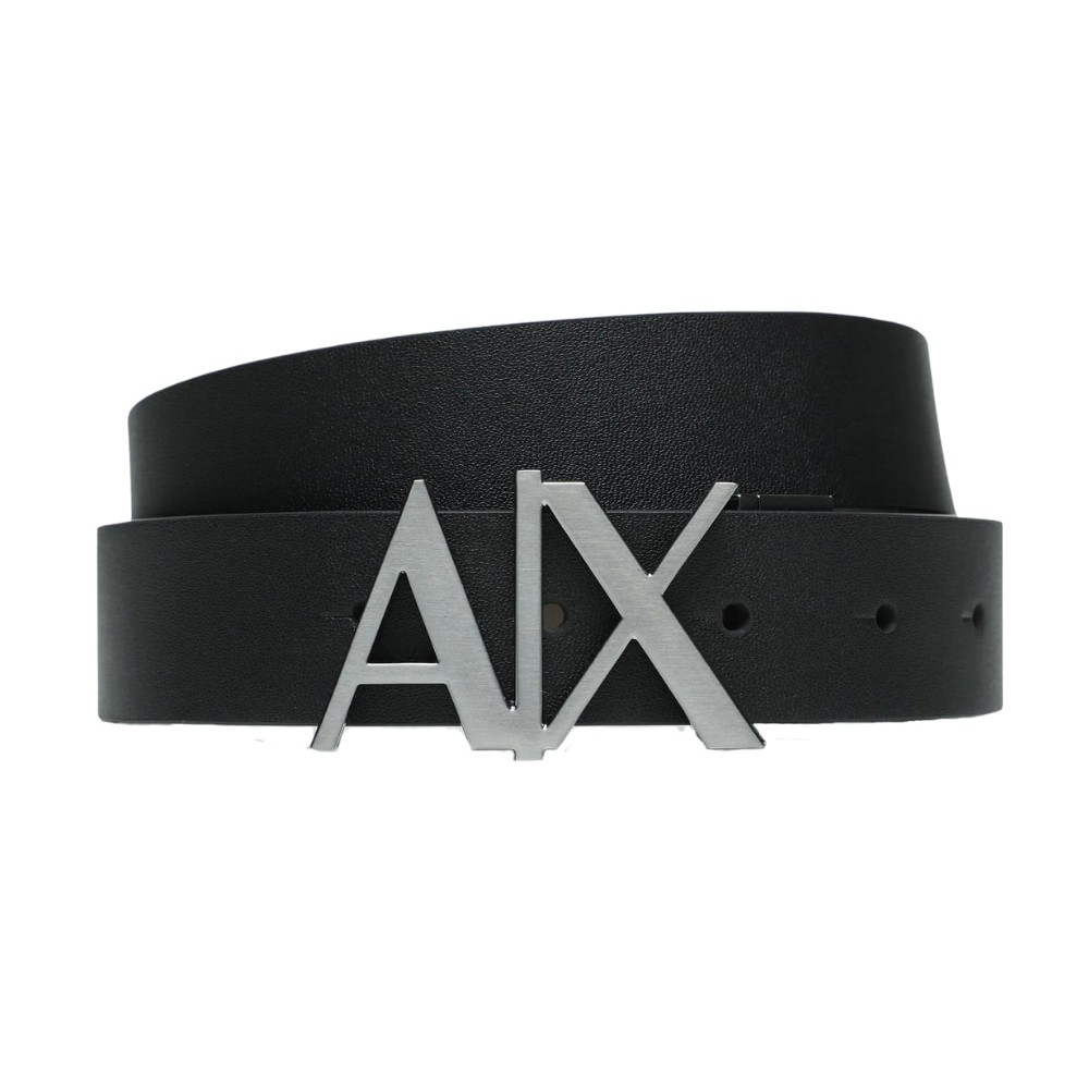 ARMANI EXCHANGE Czarny dwustronny pasek