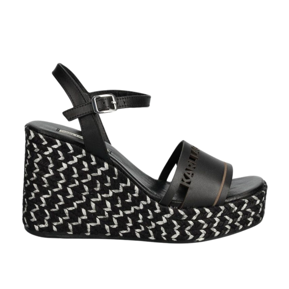 KARL LAGERFELD Czarne sandały Gable