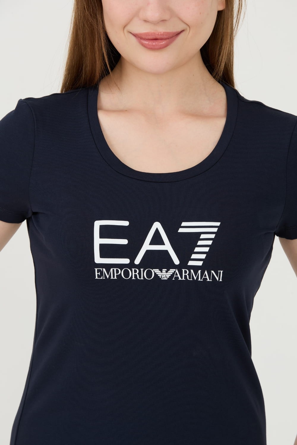 EA7 Tricou albastru marin pentru femei