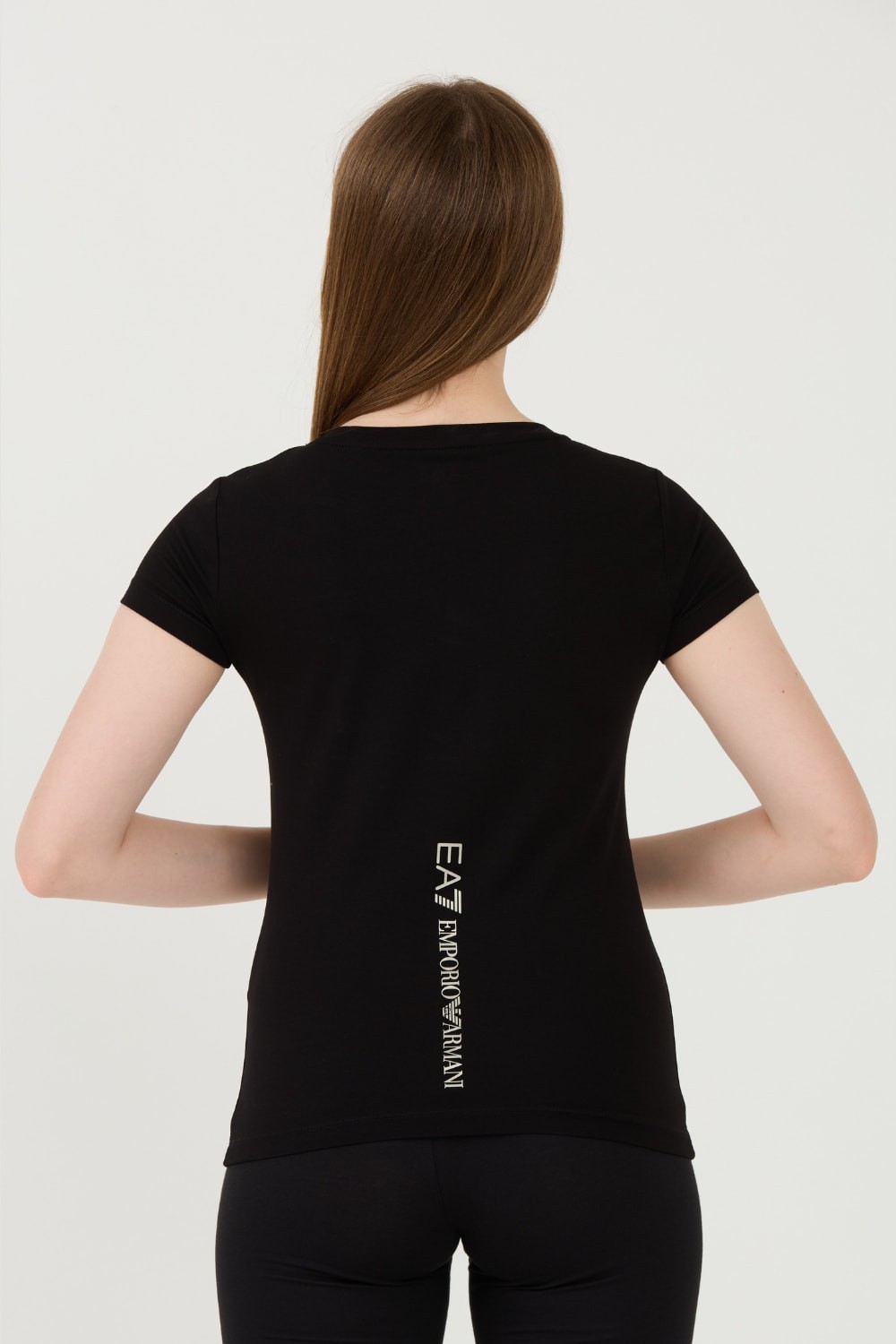 EA7 Black t-shirt with silver logo