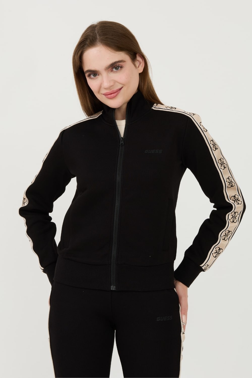 GUESS Black Britney Full Zip Sweatshirt