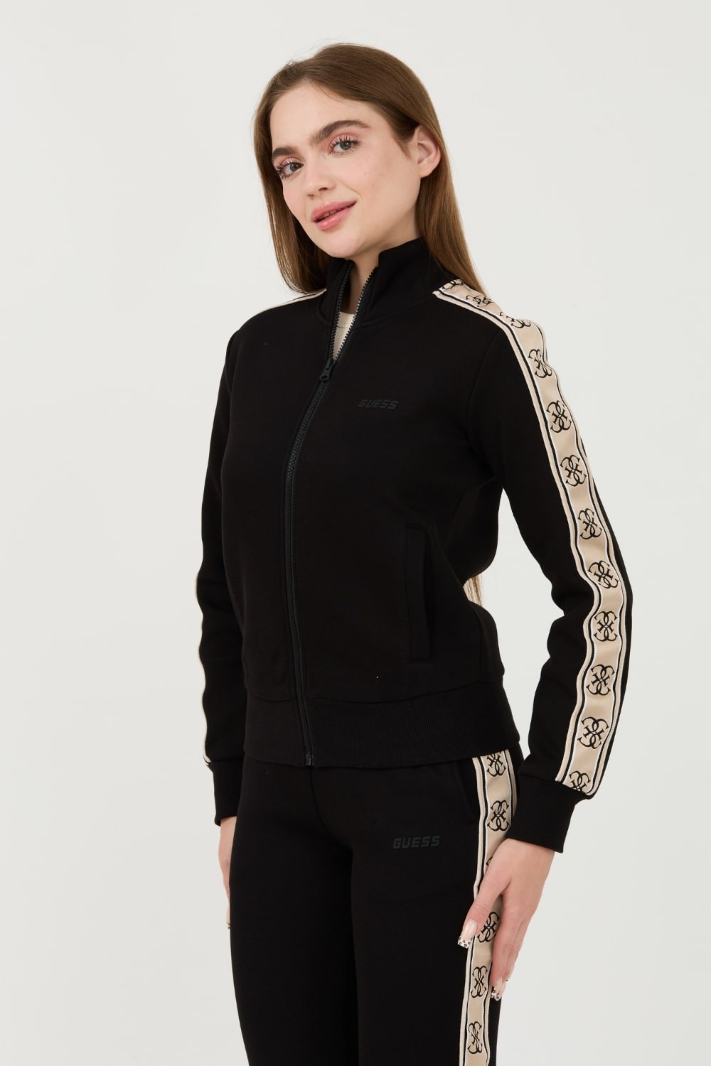 GUESS Black Britney Full Zip Sweatshirt