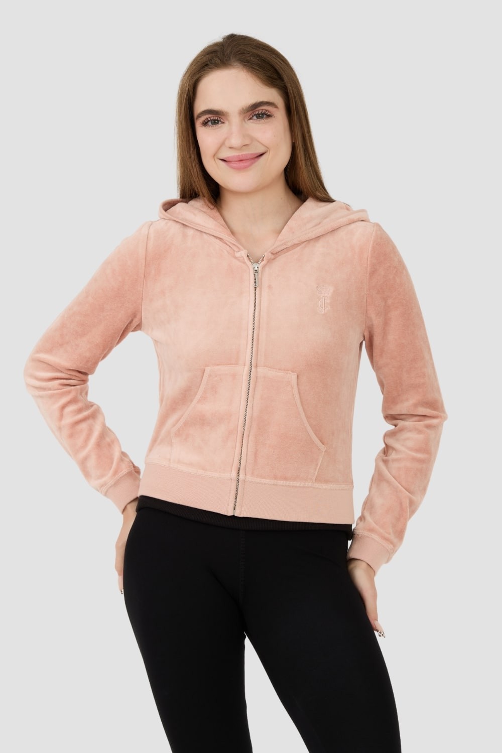 JUICY COUTURE Beżowa damska bluza Heritage Robyn Hoodie