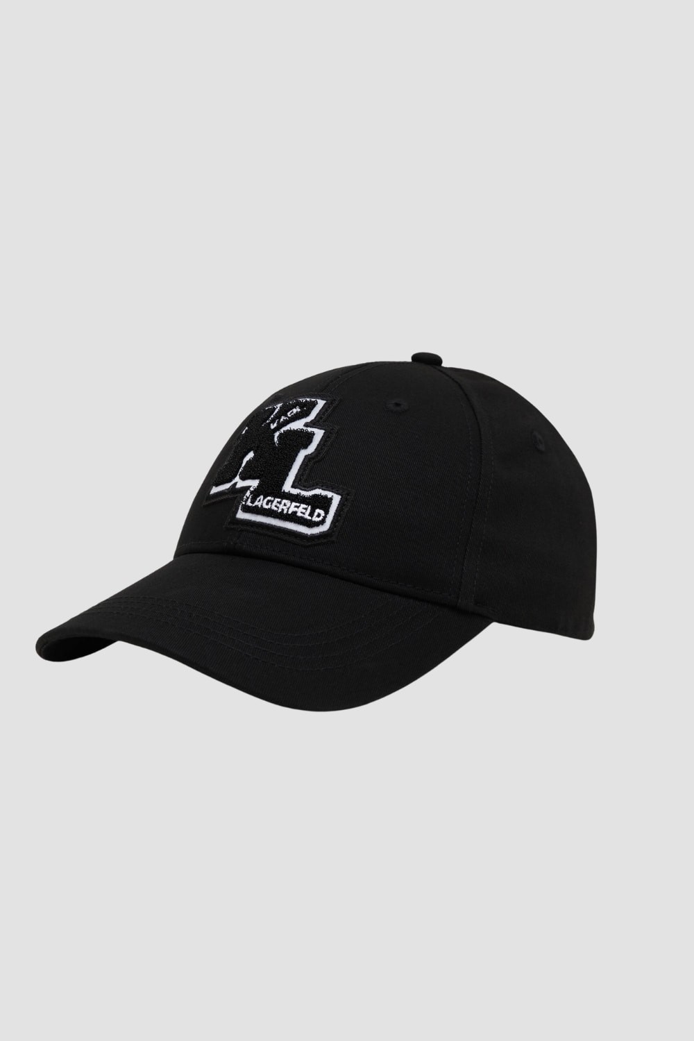 KARL LAGERFELD Black k/varsity cap