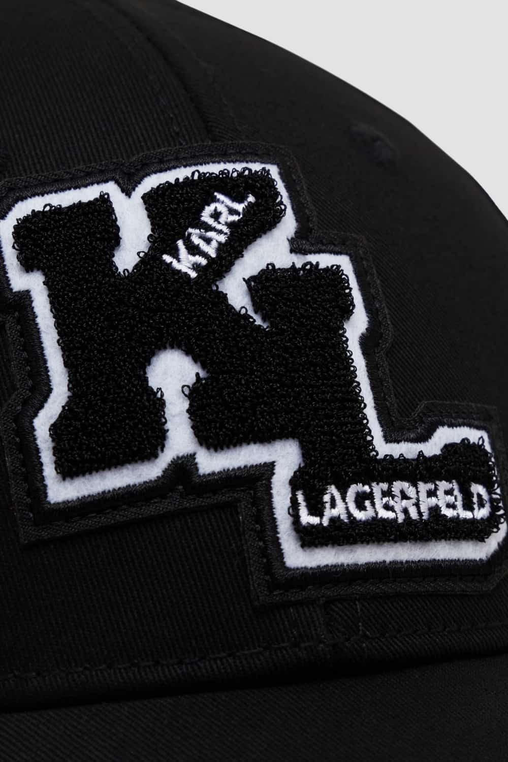 KARL LAGERFELD Czarna czapka k/varsity