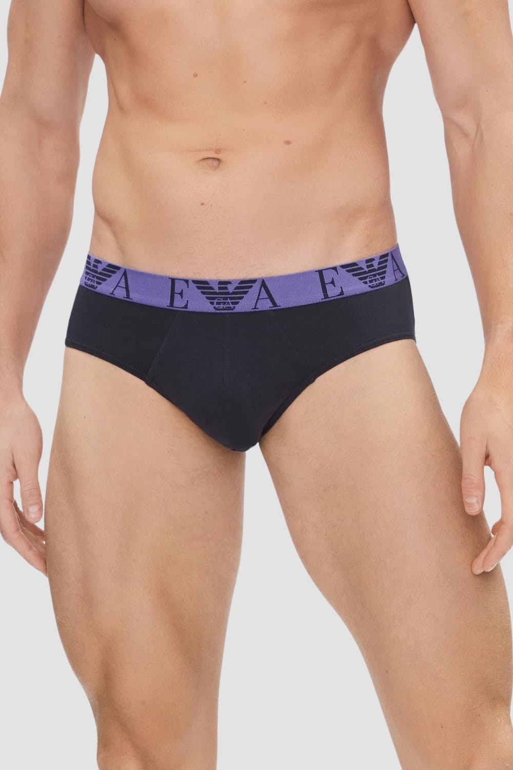 EMPORIO ARMANI Navy blue underwear set 4G logo Eliette 3PACK