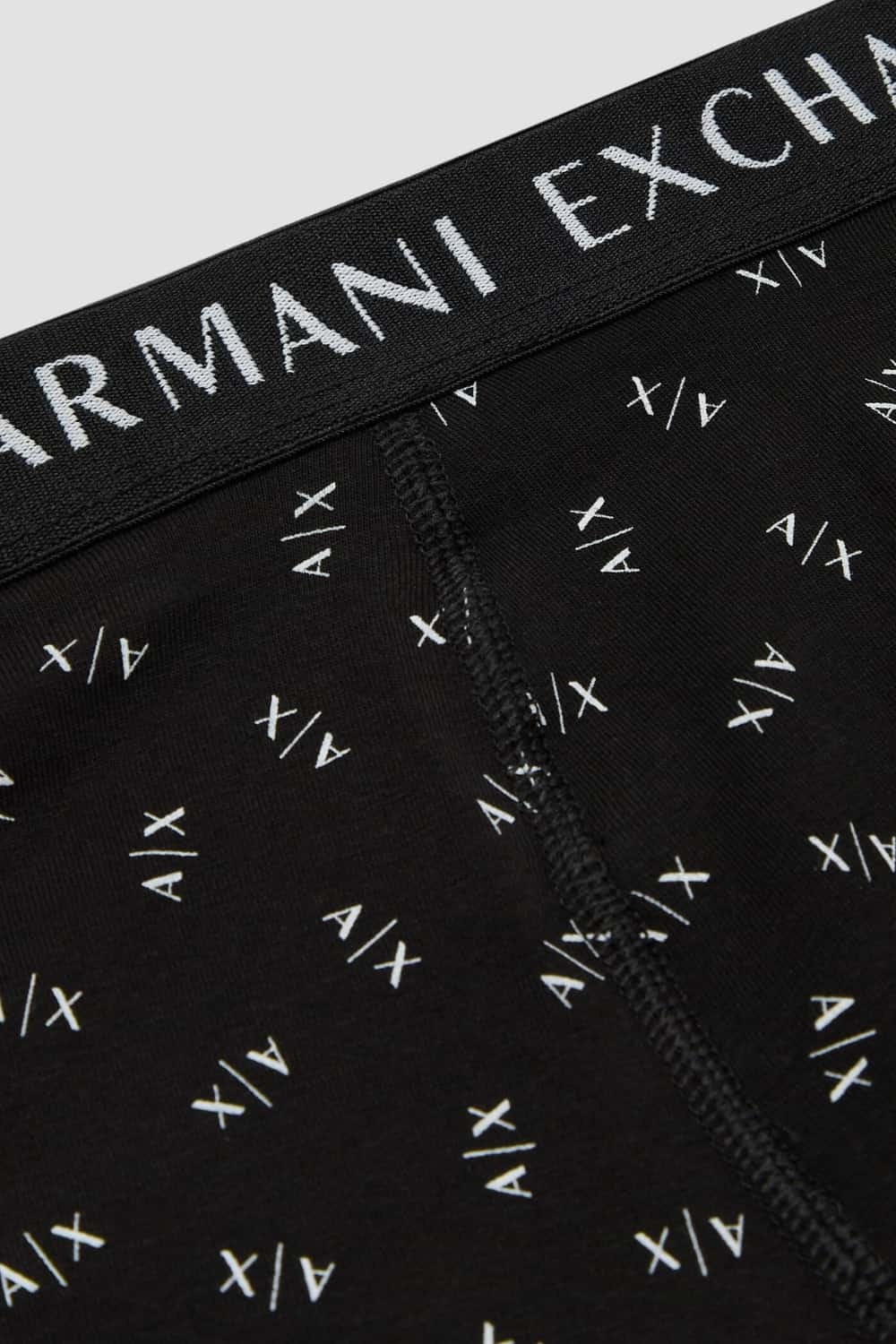 ARMANI EXCHANGE Czarne logowane bokserki