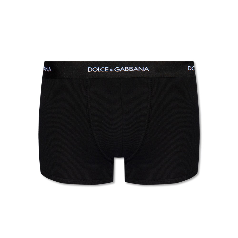 DOLCE & GABBANA Black boxer shorts Regular