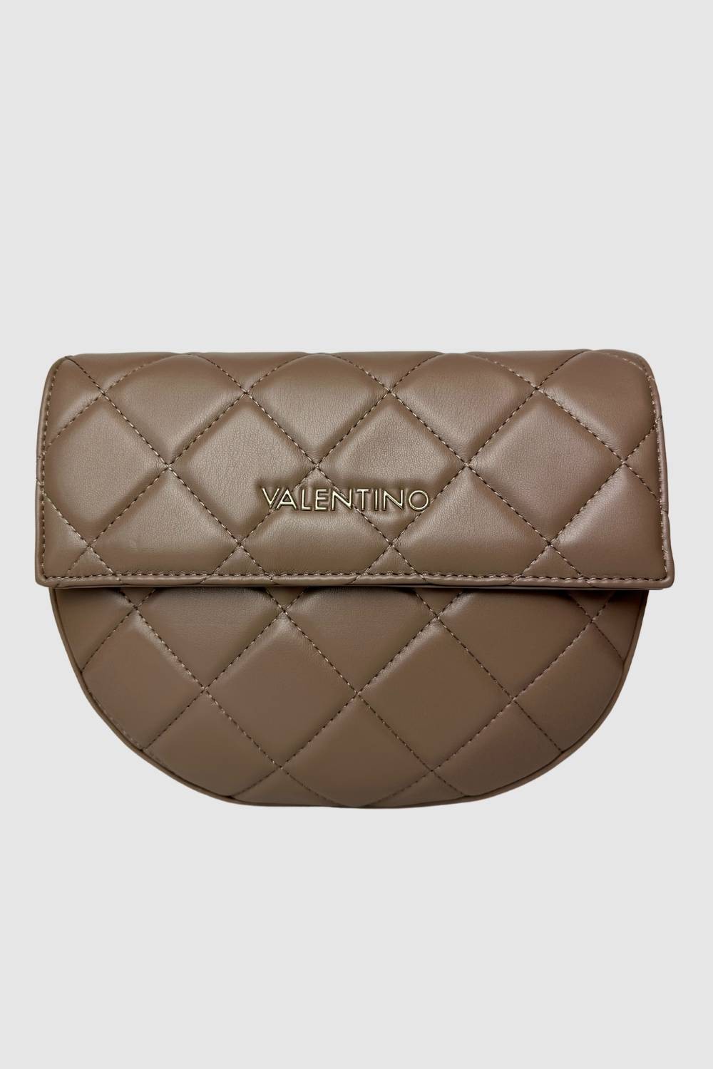 VALENTINO Pikowana brązowa torebka Bigs Flap Bag