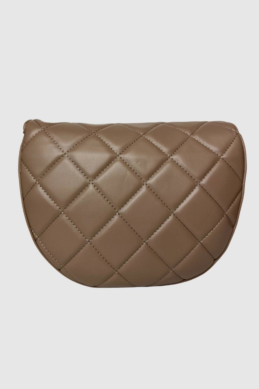 VALENTINO Quilted Brown Bigs Flap Bag