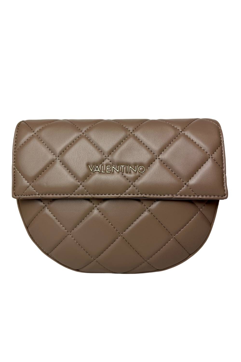 VALENTINO Quilted Brown Bigs Flap Bag