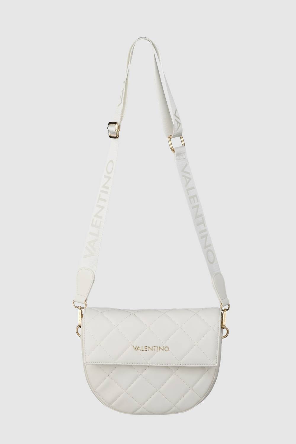 VALENTINO Pikowana biała torebka Bigs Flap Bag