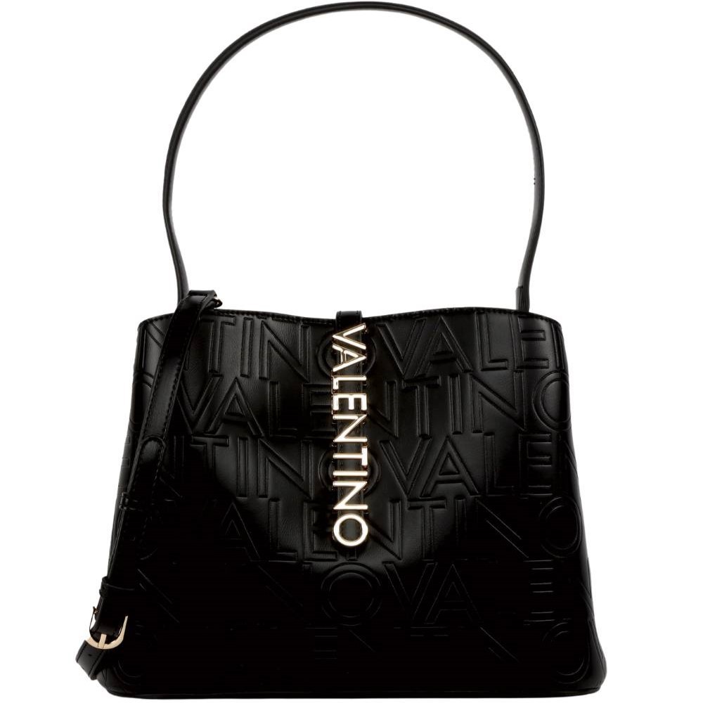 VALENTINO Klasyczna logowana czarna torebka Lio Re Hobo Bag