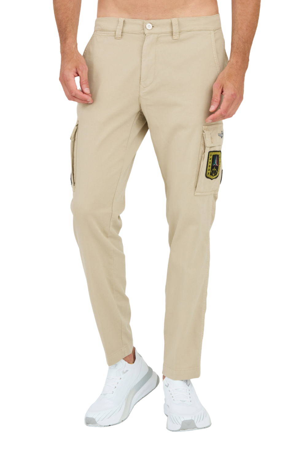 AERONAUTICA MILLITARE Beige combat boots TROUSERS