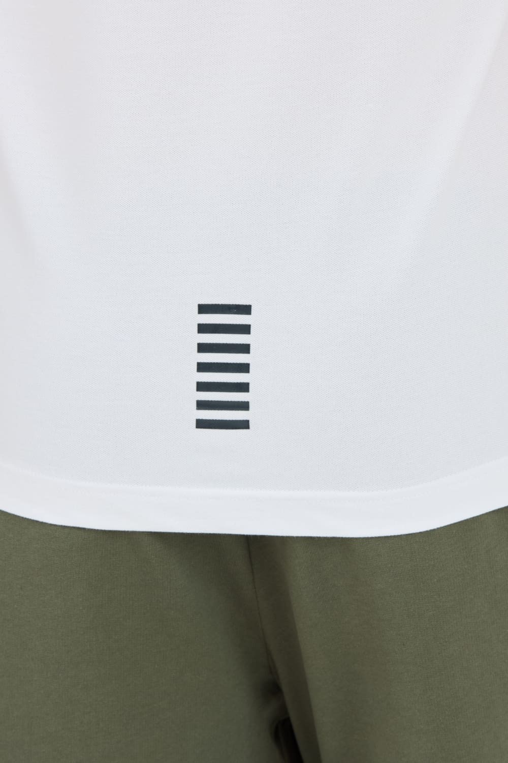 EA7 Tricou polo alb pentru bărbați