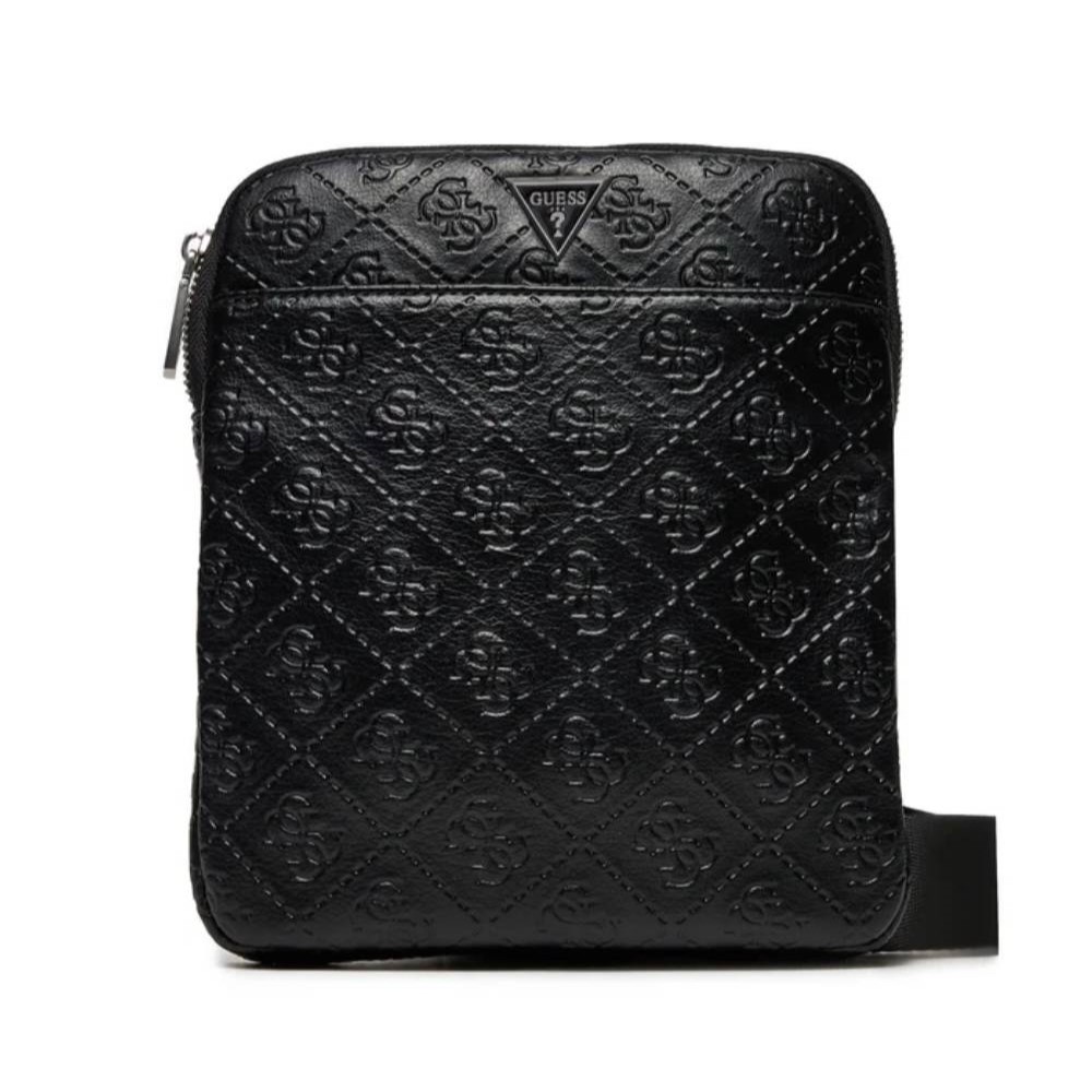 GUESS Logan Black Milano Crossbody Flat Bag