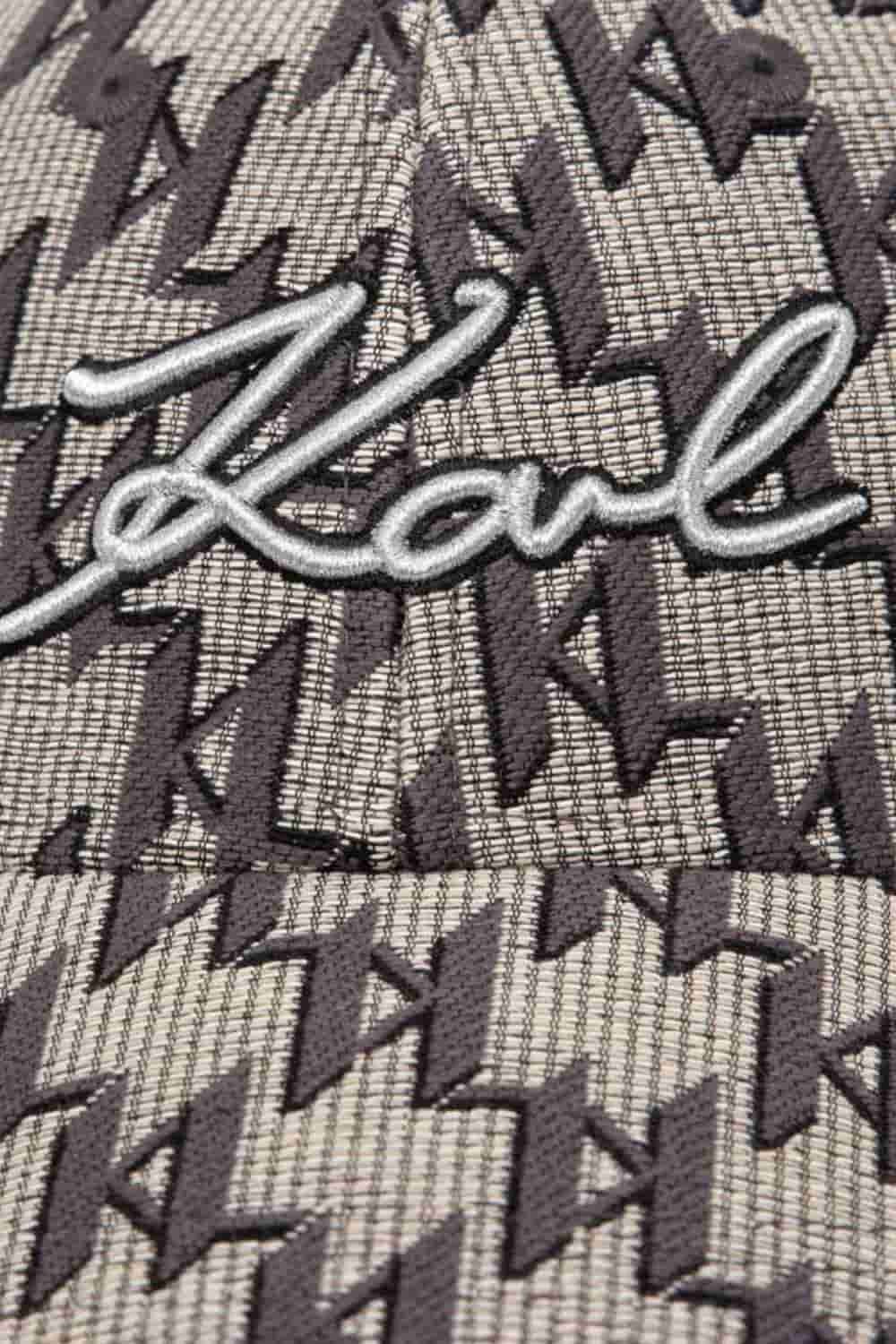 KARL LAGERFELD Бежева жіноча кепка K/підпис Mono JKRD