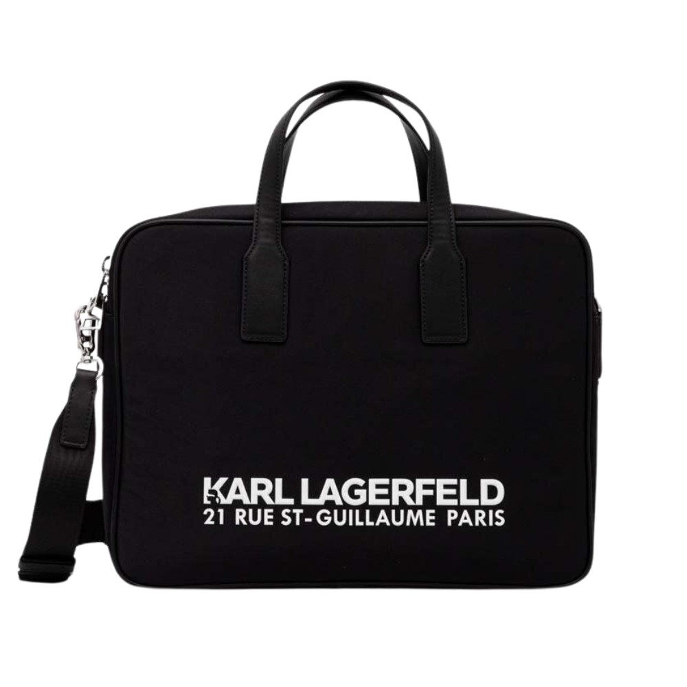 KARL LAGERFELD Czarna aktówka K/rsg Briefcase Nylon