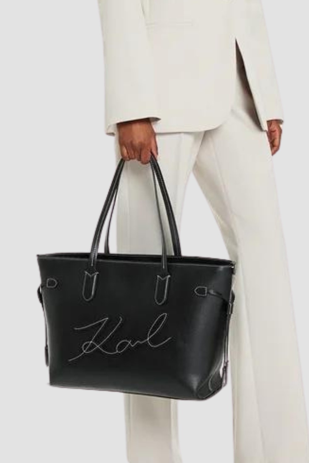 KARL LAGERFELD Black Shopper Klxav Mirum Tote