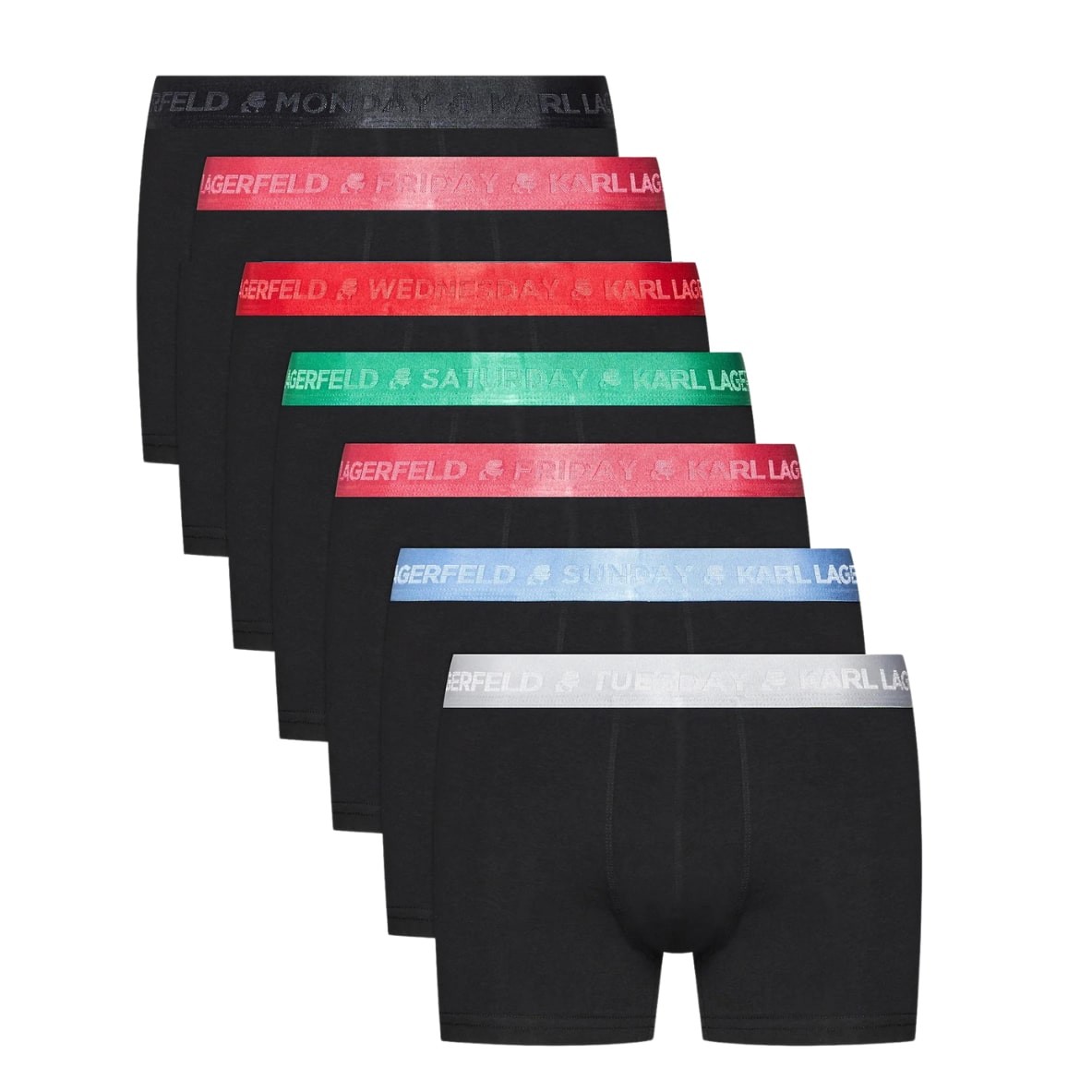 KARL LAGERFELD Day of the Week Trunk Black Boxer Set 7PACK XL