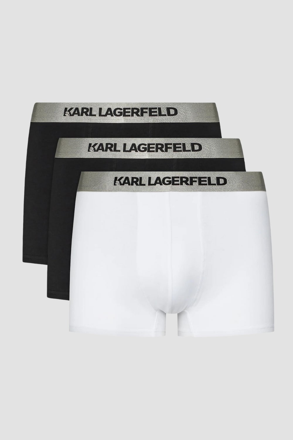 KARL LAGERFELD Metallic Elastic Trunk Boxer Set 3PACK