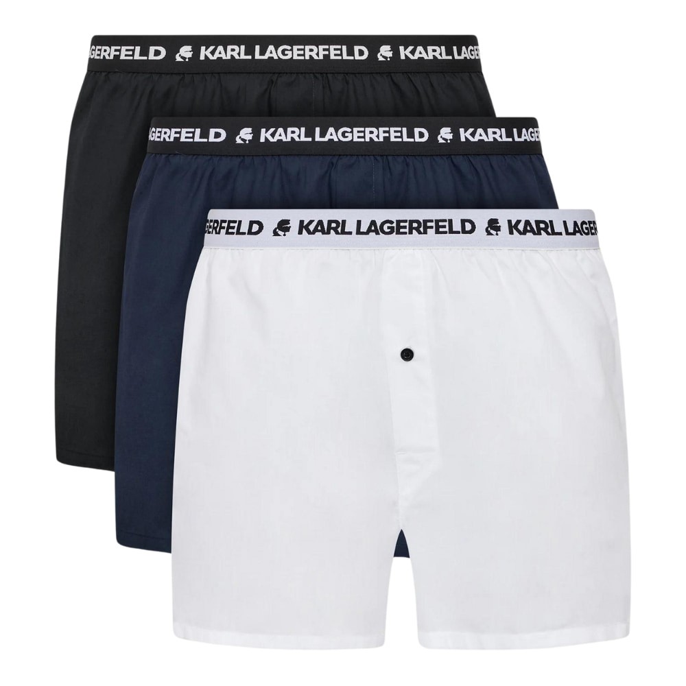 KARL LAGERFELD Zestaw wielokolorowych bokserek 3PACK Woven Boxer Shorts