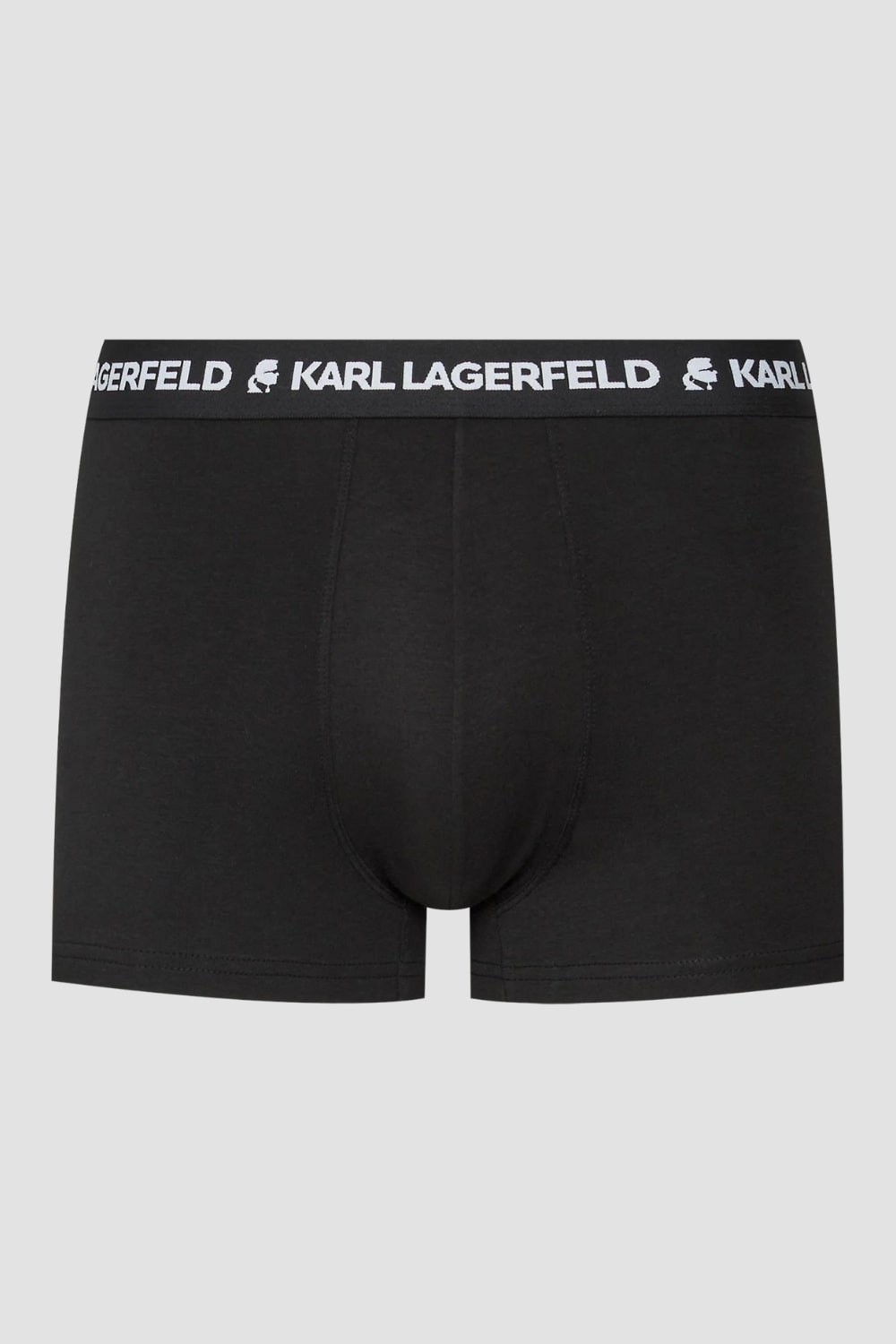 Комплект чорних боксерських трусів KARL LAGERFELD 3PACK Aop Monogram Trunk