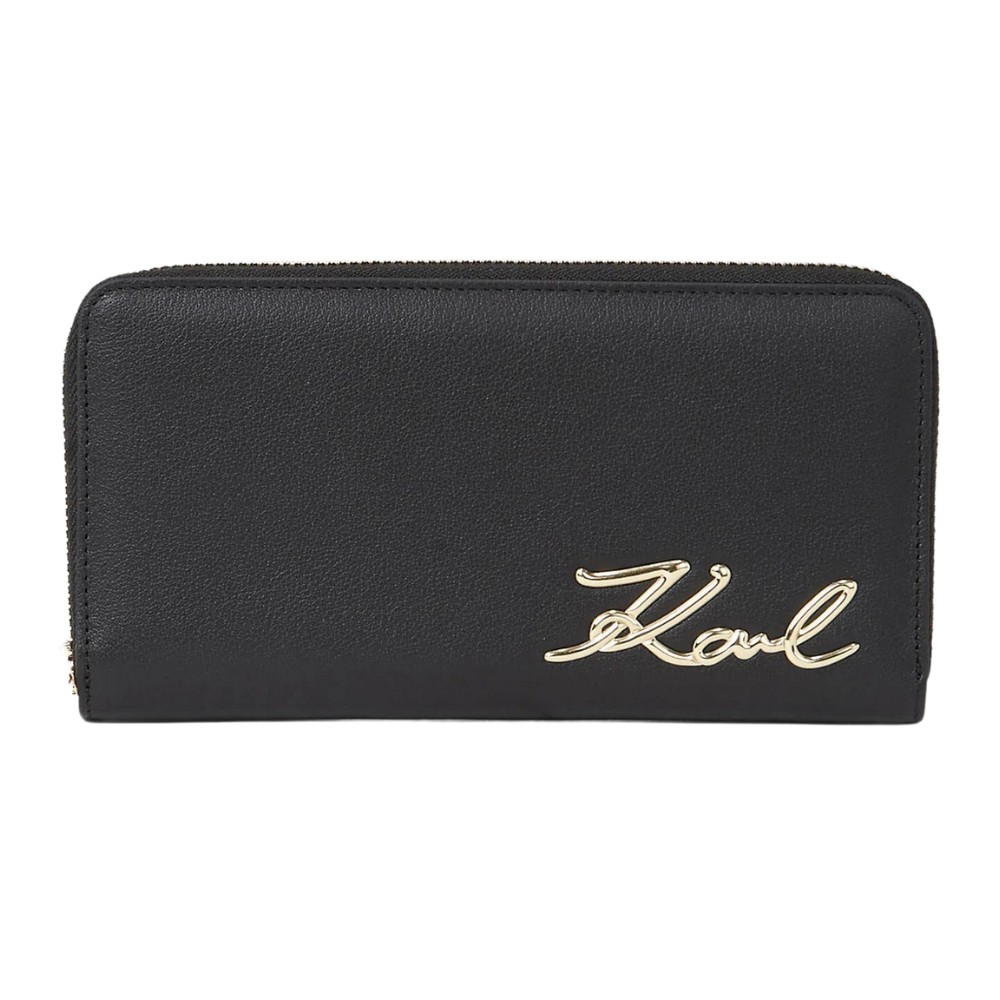 KARL LAGERFELD Czarny portfel K/signature