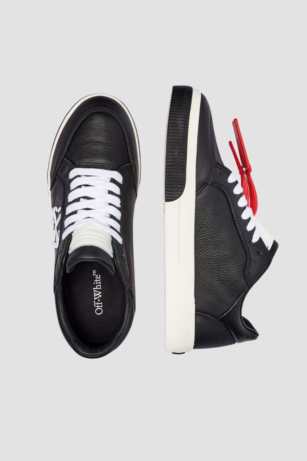 OFF-WHITE Black New Low Vulcanized Leather sneakers