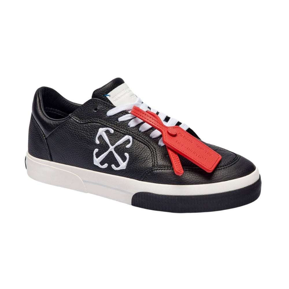 OFF-WHITE Black New Low Vulcanized Leather sneakers