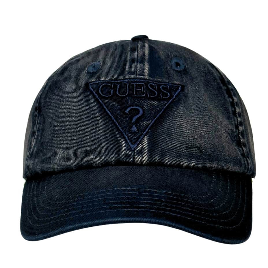 GUESS Granatowa czapka z daszkiem Logo Triangle