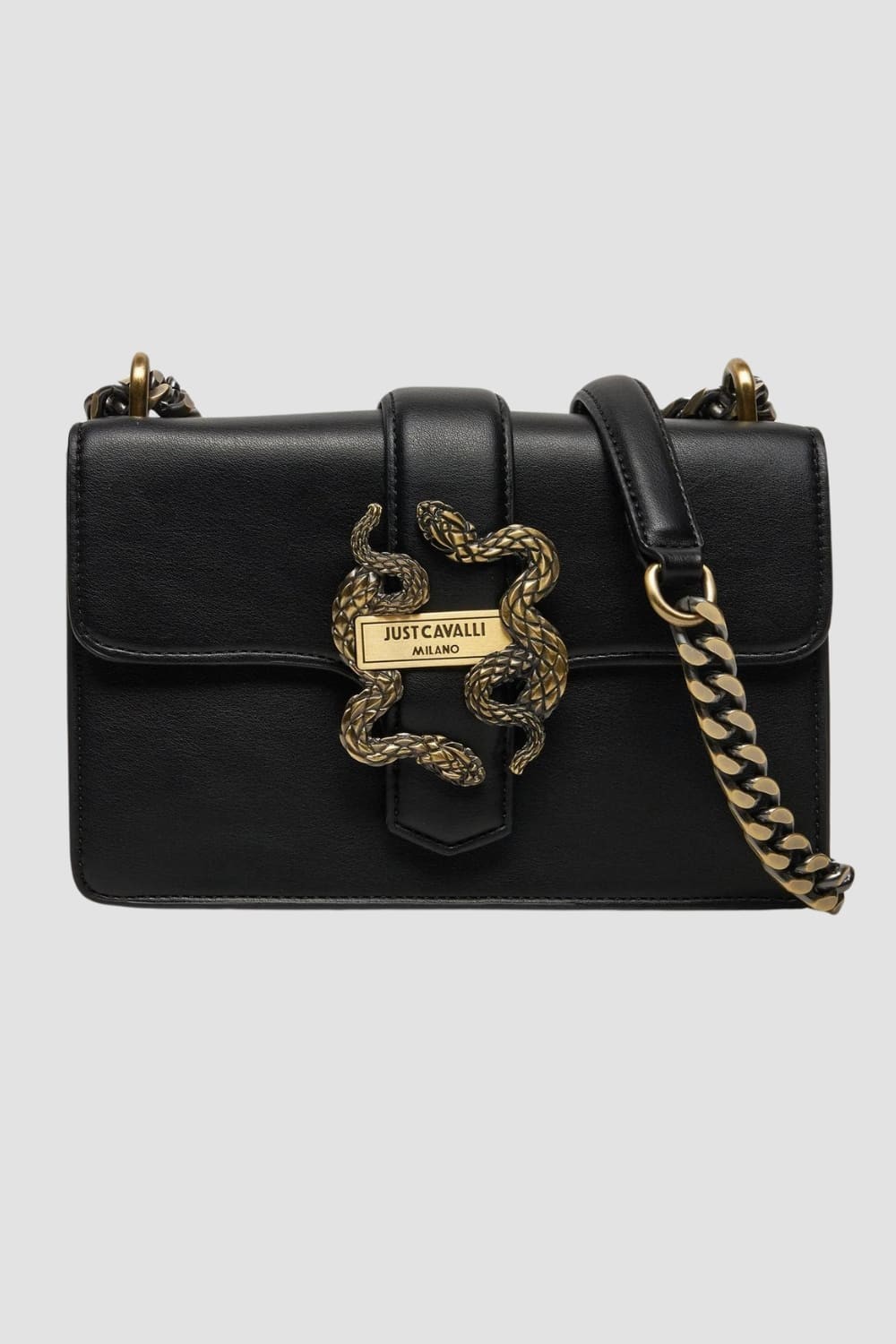 JUST CAVALLI Czarna torebka Range A New Iconic Snakes - Style 9